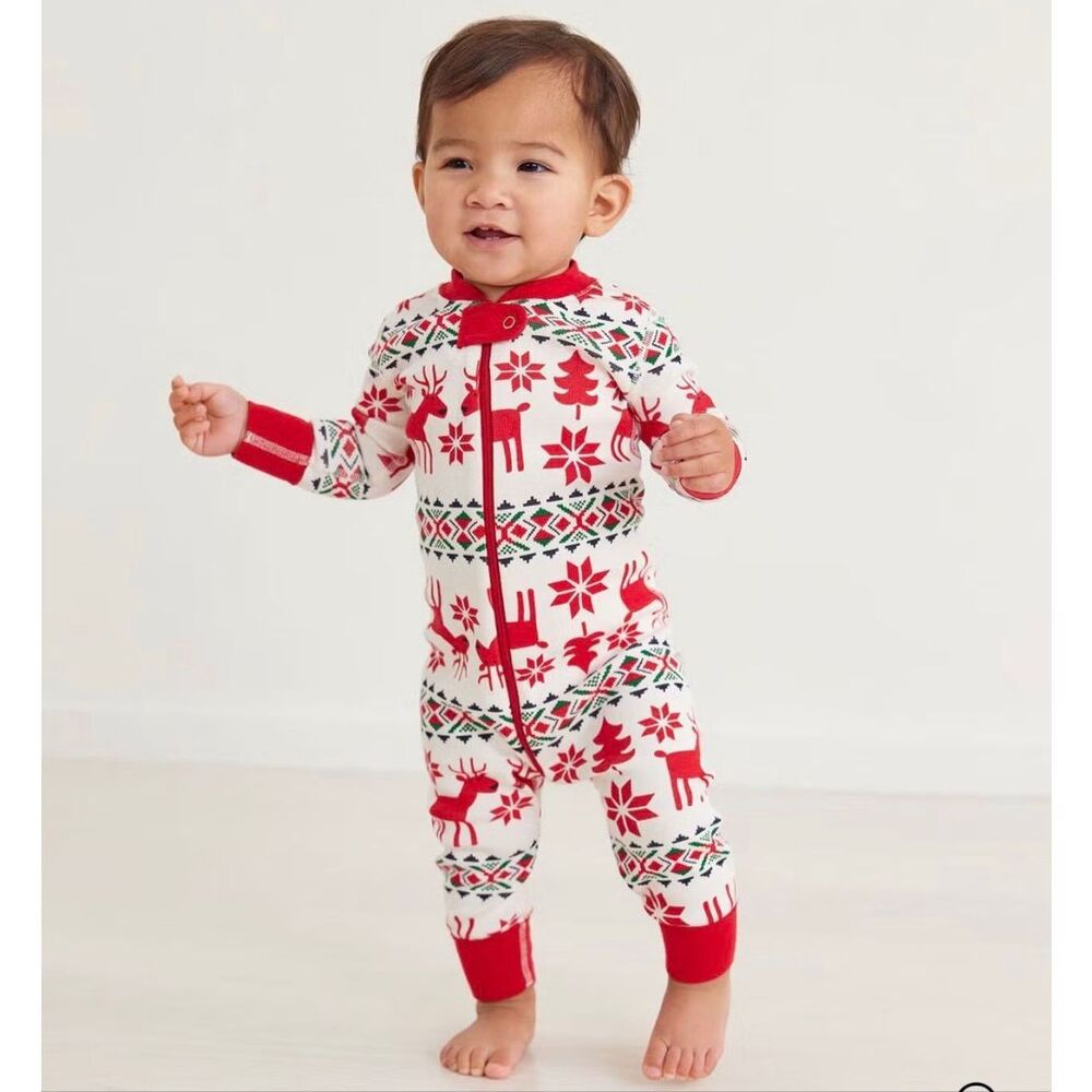 Hanna Andersson Holiday Dear Deer HannaJams™ Sleeper Size 75/12-18 Months